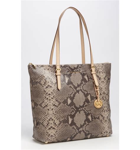 michael kors medium snakeskin tote|michael kors snake print wallet.